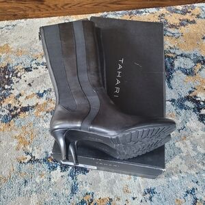 Tahari Black Heeled Boots for Women